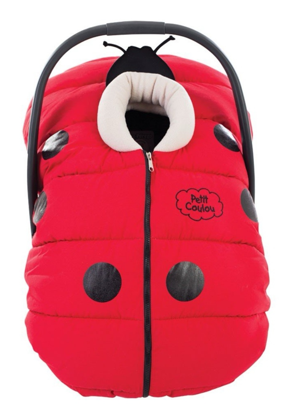 Red Ladybug Infant Car Seat cover Petit Coulou